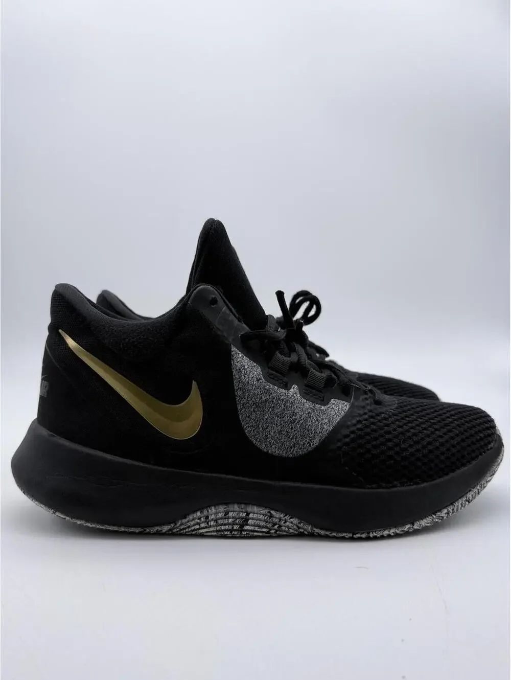 Nike Air Precision 2 'Black‎ Metallic Gold' Women's Basketball Shoe Size 8